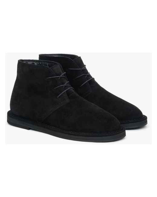 ESTRO Black Lace-Up Boots