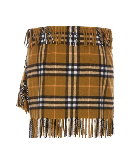 Burberry Metallic Short Skirts