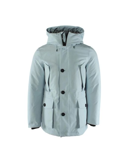 Woolrich Jassen ,Blauw ,Polyester Blauwe Polyester Parka Jas in het Blue voor heren