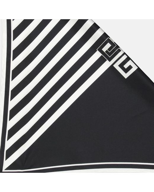 Givenchy Black Seidenschal mit 4g-logo