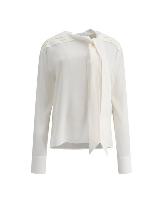 Alexander McQueen Witte Zijden Overhemd Elegante Stijl in het White
