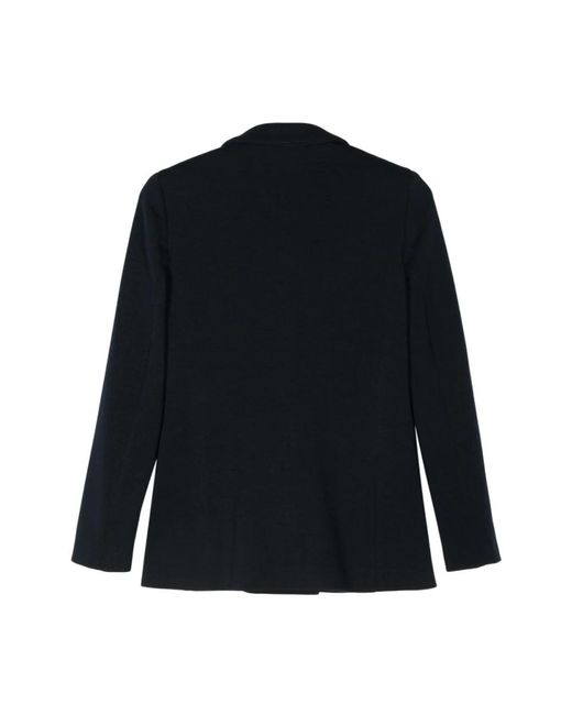 Seventy Jassen ,Blauw ,Blauwe Double-Breasted Jas Met Peak Revers in het Blue