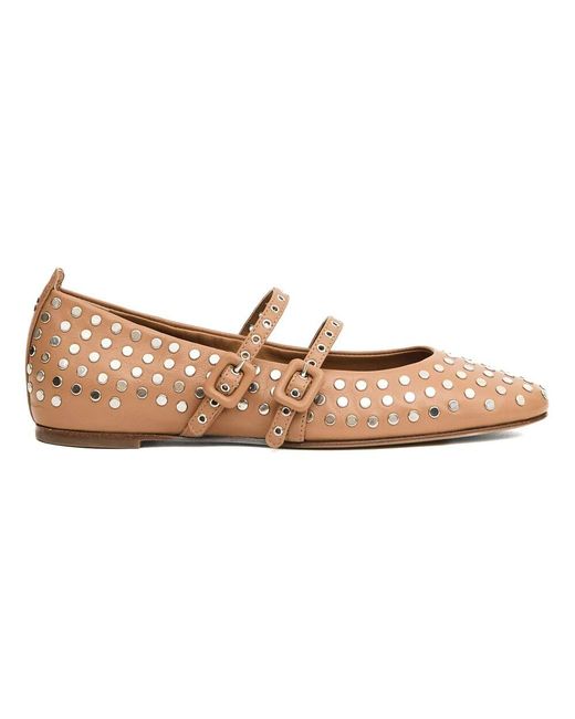 Halmanera Natural Elegante Leder Ballerina Flats