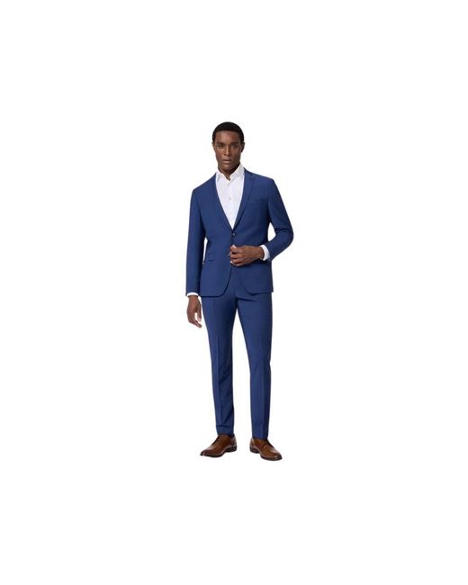 Roy Robson Kostuums ,Blauw ,Wol Stretch Wool Blend 2-Button Suit in het Blue voor heren