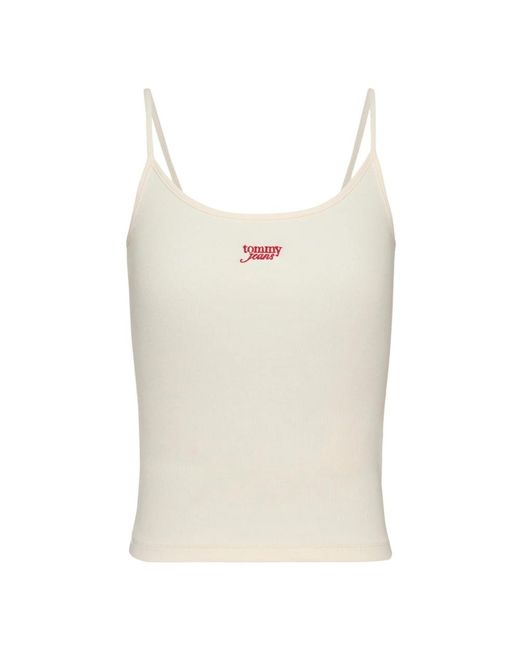 Sleeveless Tops Tommy Hilfiger de color White