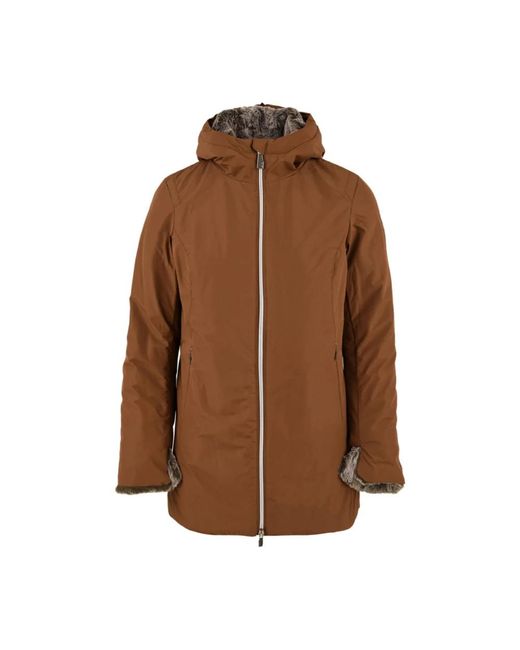 Suns Jassen ,Bruin ,Polyester Marmolada Fur Jacket in het Brown