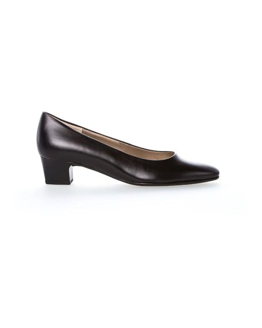 Gabor Black Schwarze leder klassische pumps