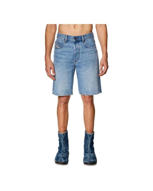 DIESEL Blue Denim Shorts for men