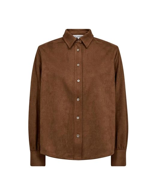 co'couture Overhemden ,Bruin ,Bobbie Cc Ls Shirt in het Brown