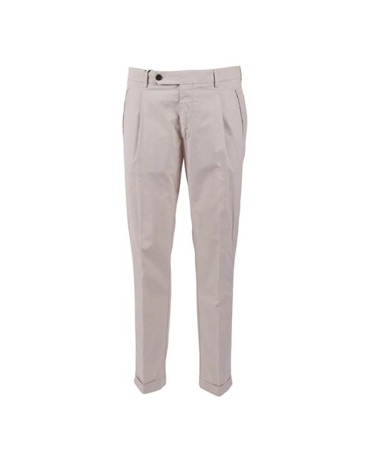 BERWICK 1707 Gray Slim-Fit Trousers for men