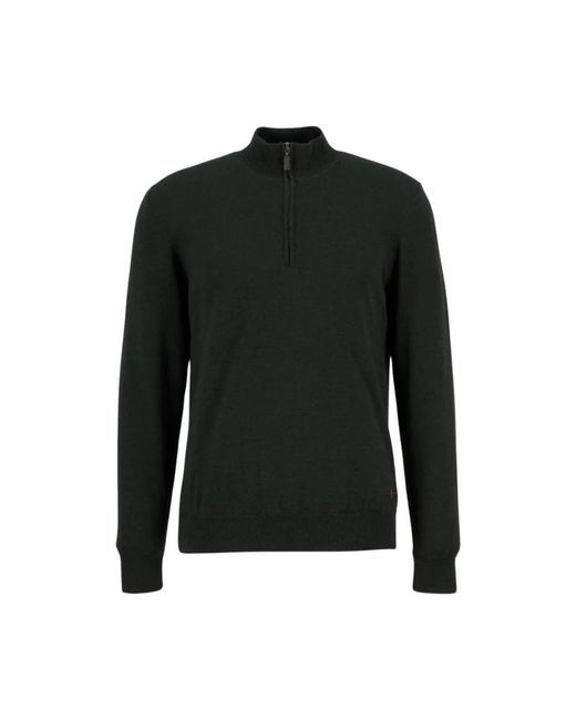 Barbour Truien & Vesten ,Groen ,Wol Gamlin Half Zip Jumper in het Black voor heren