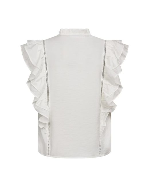 Blouses co'couture de color White