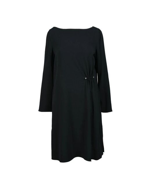 Emporio Armani Black Tunika Kleid Mit Langen Ärmeln