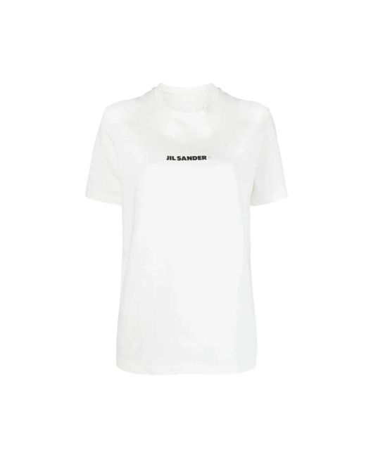 Jil Sander Weiß/schwarz logo plus t-shirt in White für Herren