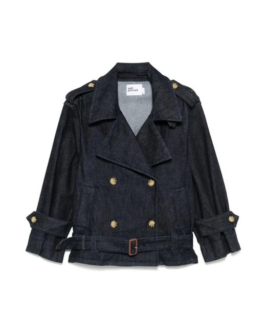 Self-Portrait Denim Jackets in het Blue