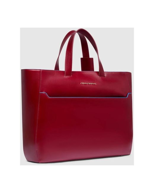 Piquadro Red Square Tote