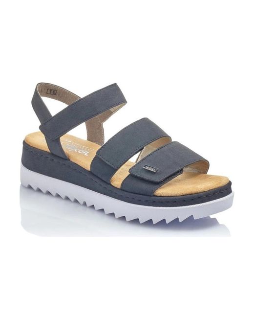 Rieker Blue Wedges