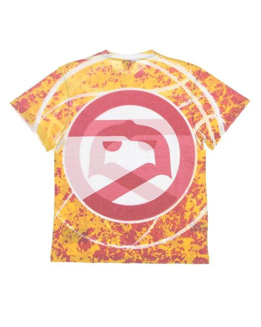 Mitchell & Ness Tops ,Veelkleurig ,Katoen Nba Jumbotron Tee Hardwood Classics in het Pink voor heren
