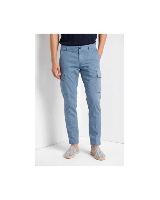 Mason's Blue Slim-Fit Trousers for men