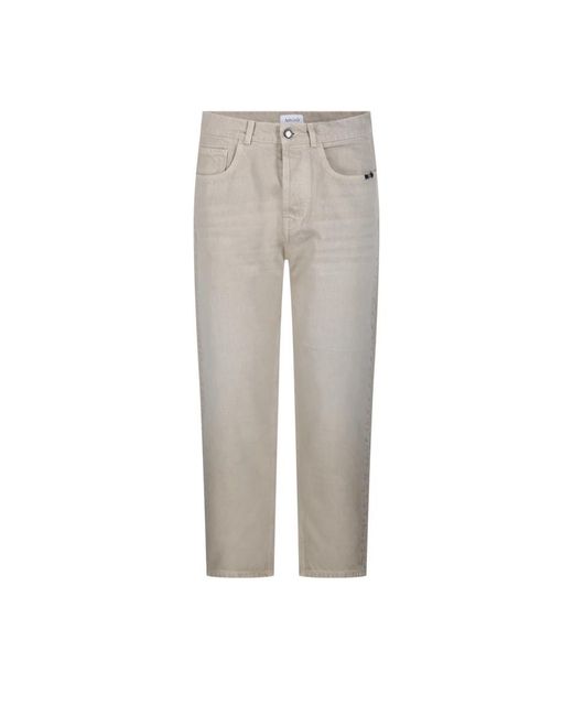 AMISH Gray Straight Jeans for men