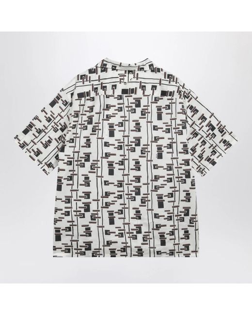 Prada Gray Short Sleeve Shirts for men