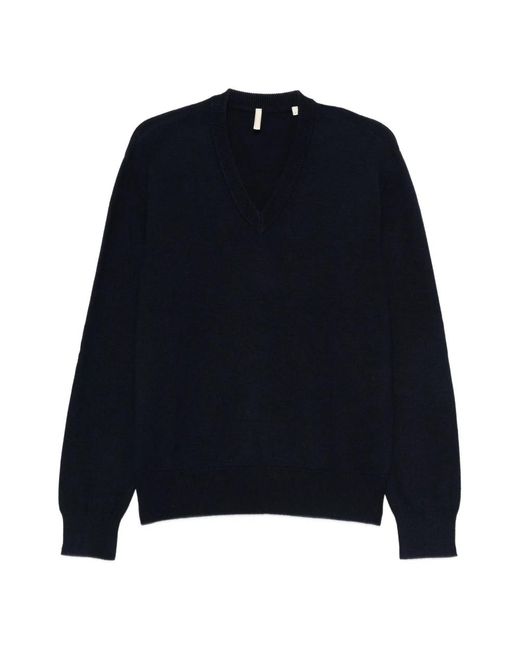 sunflower Blue V-Neck Knitwear for men