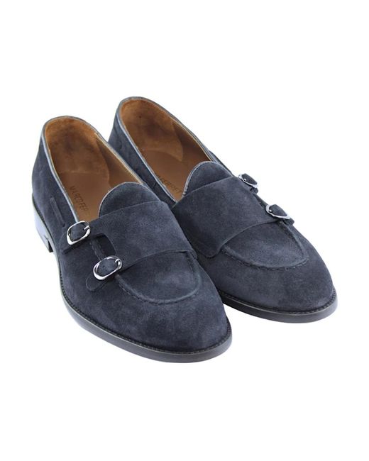 Marco Ferretti Blaue wildleder loafers in Blue für Herren