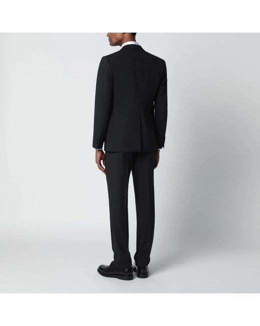Lardini Kostuums ,Blauw ,Tweed Soiree Slim Suit in het Black voor heren
