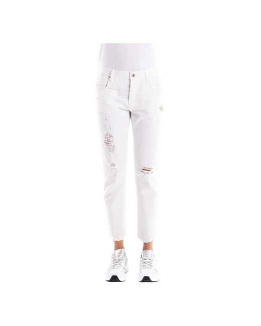 Cropped Jeans Don The Fuller en coloris White