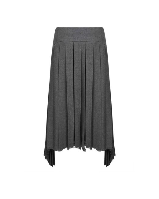 Jil Sander Gray Midi Skirts
