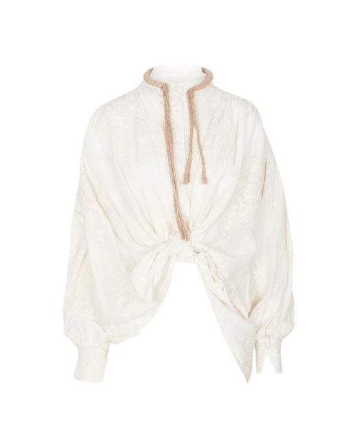 Blouses & shirts > blouses Souvenir Clubbing en coloris White