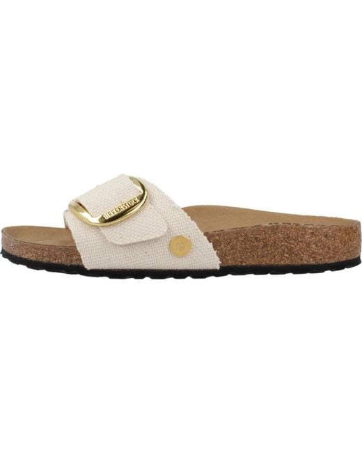 Rivet madrid big buckle flip flops Birkenstock de color Natural