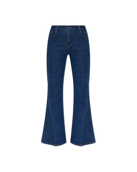 Self-Portrait Blue Flared Jeans