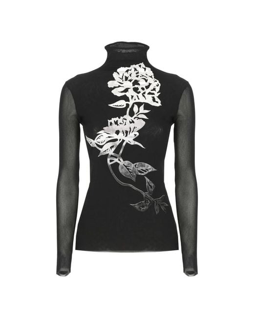 Long Sleeve Tops D.exterior de color Black