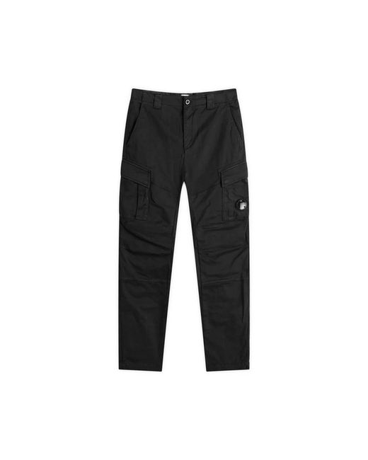 C P Company Black Straight Trousers for men