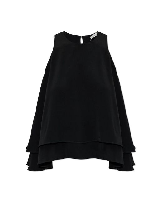 AMI Black Sleeveless Tops