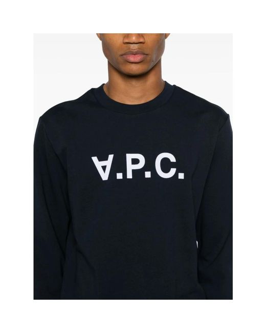 A.P.C. Hoodies & Sweatvesten ,Blauw ,Sweatshirt in het Blue