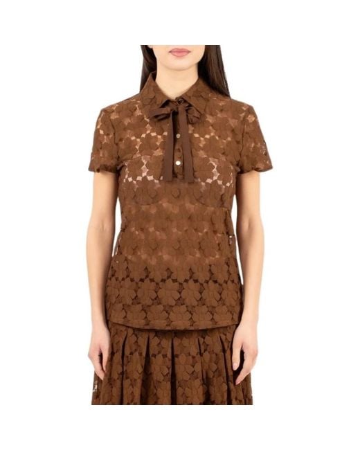 Max Mara Brown Blouses