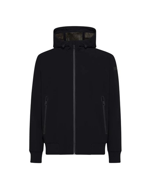 Rrd Jassen ,Zwart ,Polyester Surflex Winter Thermo Hood Zip Jkt in het Blue voor heren