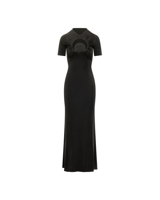 MARINE SERRE Black Maxi Dresses