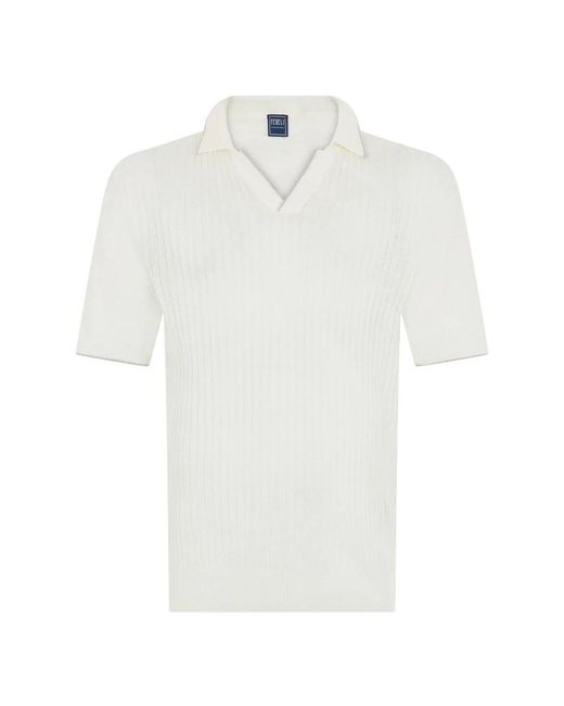 Fedeli White V-Neck Knitwear for men