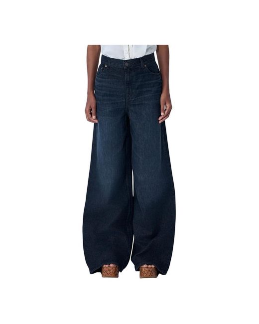 Chloé Jeans ,Zwart ,Katoen Straight-Leg Five-Pocket Jeans in het Blue