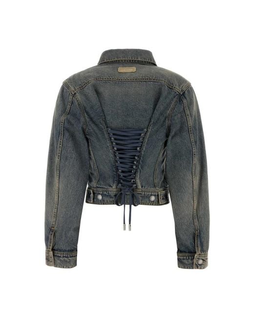 McQueen Gray Denim Jackets