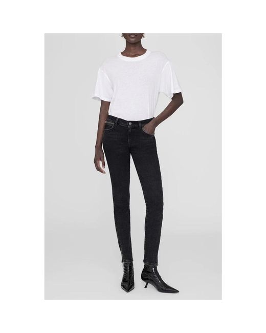 Anine Bing Black Slim-Fit Jeans