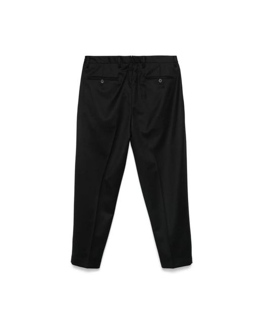 BRIGLIA Black Straight Trousers for men