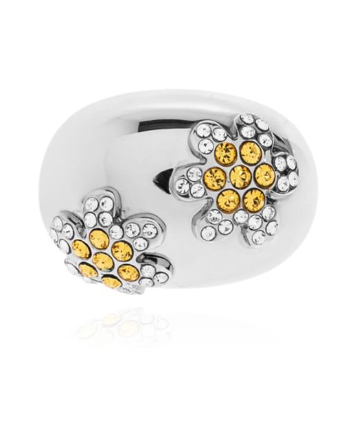 Marni Metallic Ring Mit Schimmernden Kristallen