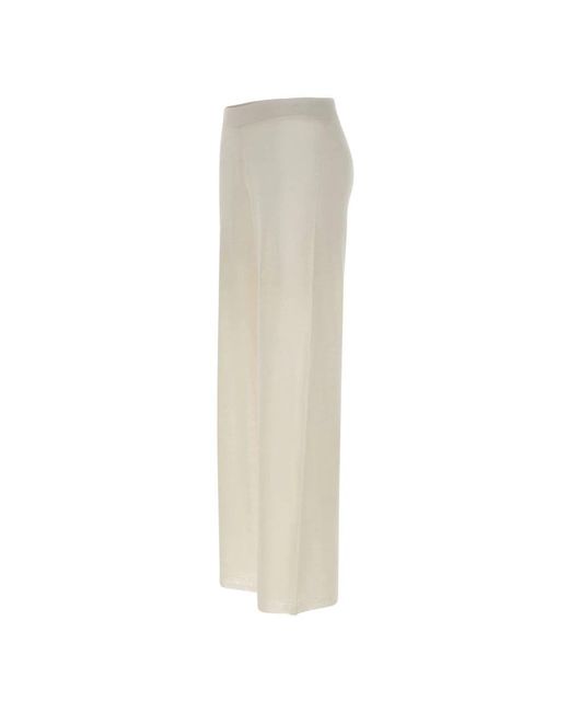 Kangra White Straight Trousers