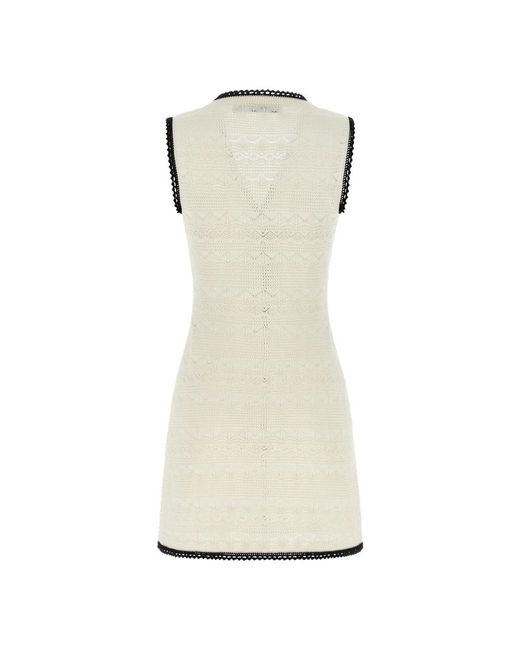 Self-Portrait Natural Knitted Dresses