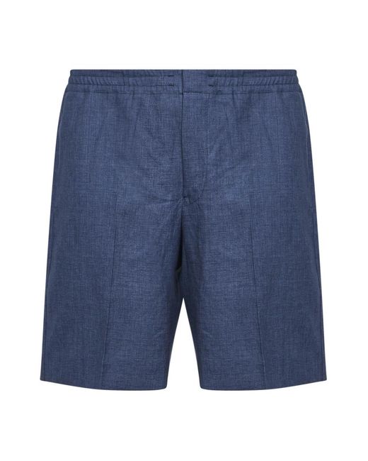 Zegna Blue Casual Shorts for men