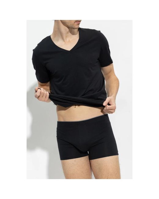 T-Shirts Hanro de hombre de color Black